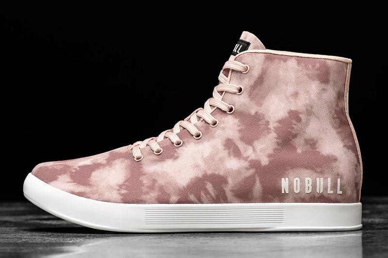 Rose Nobull High-Top Dusty Rose Tie-Dye Canvas Men\'s Trainers | CA P1444J